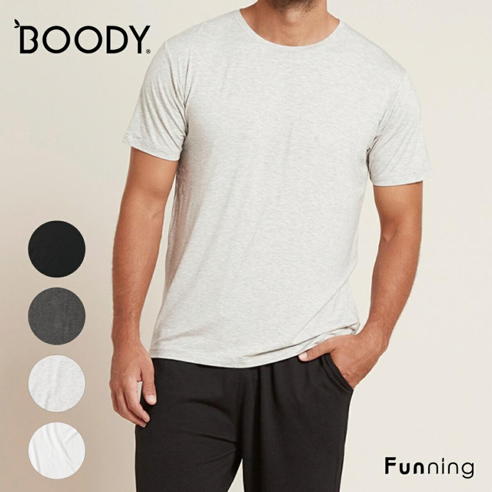 BOODY (ブーディ) メンズ クルーネックTシャツ 半袖 男性 大人 カットソー スポーティ ストレッチ ソフト シンプル サステナブル 防臭 | BOODY