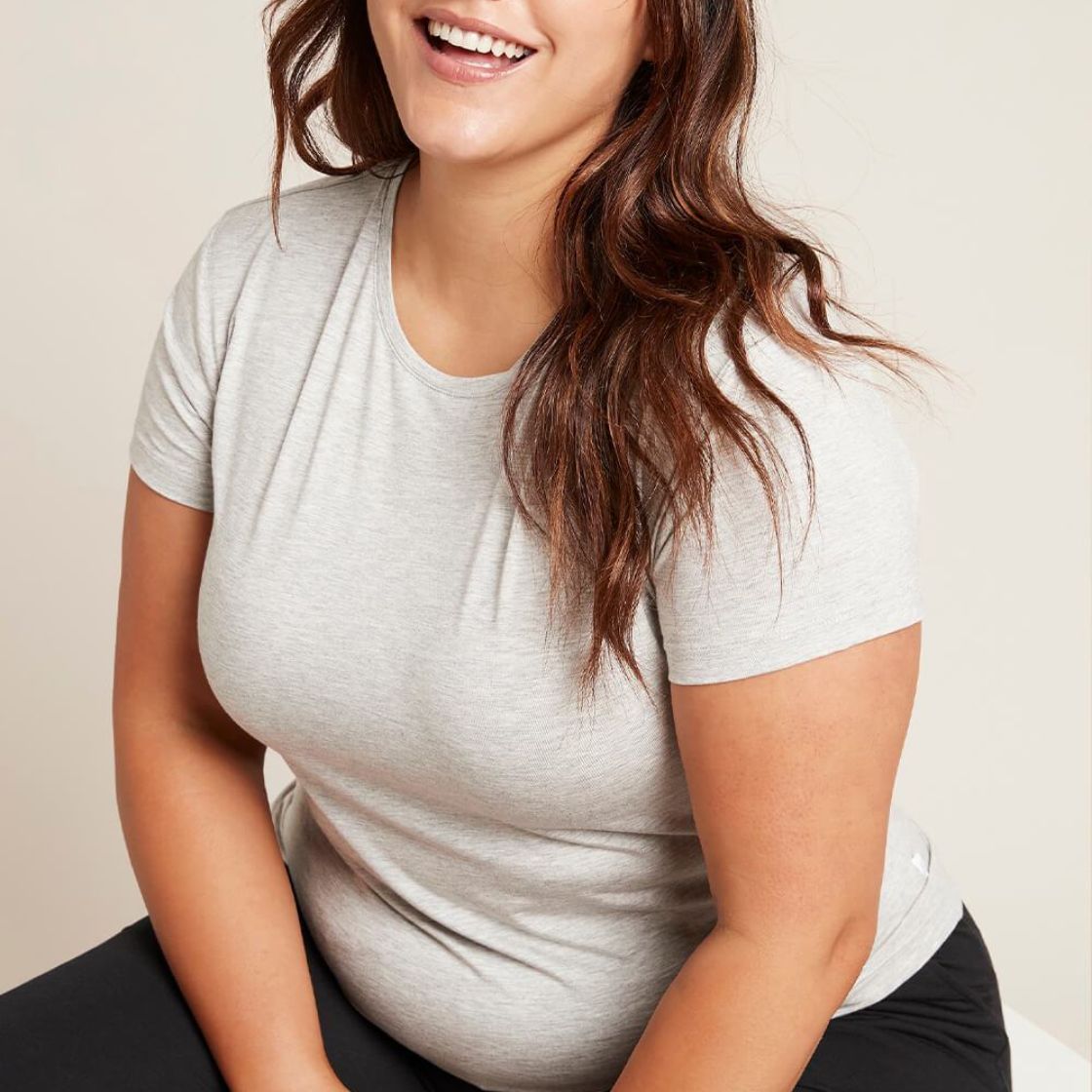 BOODY (ブーディ) クルーネック Tシャツ 半袖 女性 レディース 大人 カットソー ストレッチ ソフト シンプル ルームウェア サステナブル | BOODY | 07