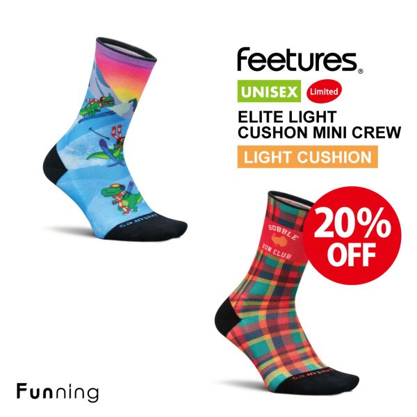 【セール20%OFF/新品】Feetures フィーチャーズ ELITE MINI CREW LIGHT CUSHION 靴下 ソックス ランニングソックス 正規品