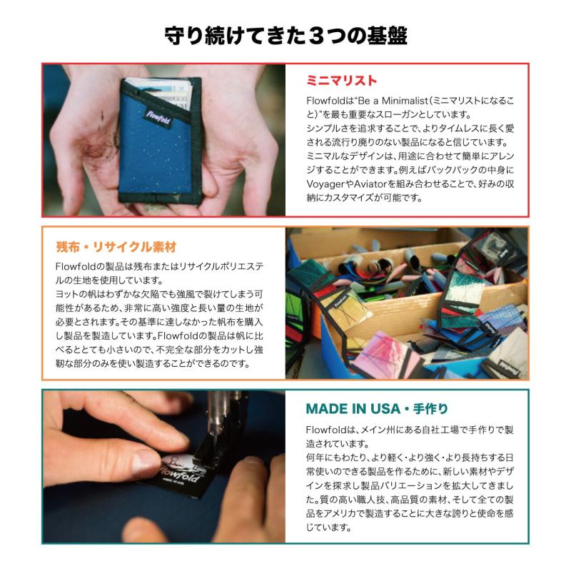 Flowfold フローフォールド ヴォイジャー ジッパーポーチ ミディアム 小銭入れ カード入れ 多目的 コンパクト 耐久性 正規品 | flowfold | 14