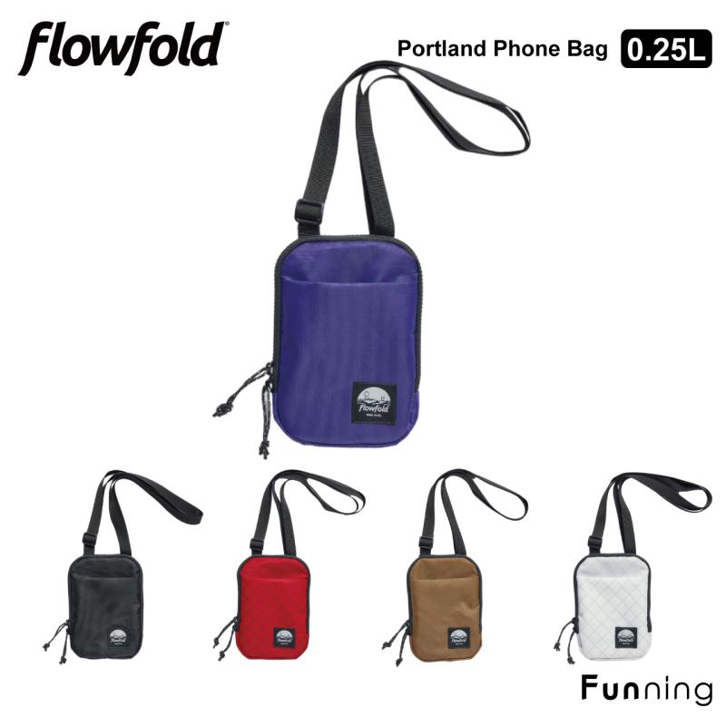 【24秋冬New】Flowfold フローフォールド ポートランド フォンバッグ 0.25L ボディバッグ ウエストバッグ スマホ収納 アウトドア 旅 | flowfold