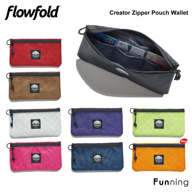 Flowfold フローフォールド Creator Zipper Pouch Wallet クリエーター ジッパーポーチ ウォレット 財布 カードケース | flowfold