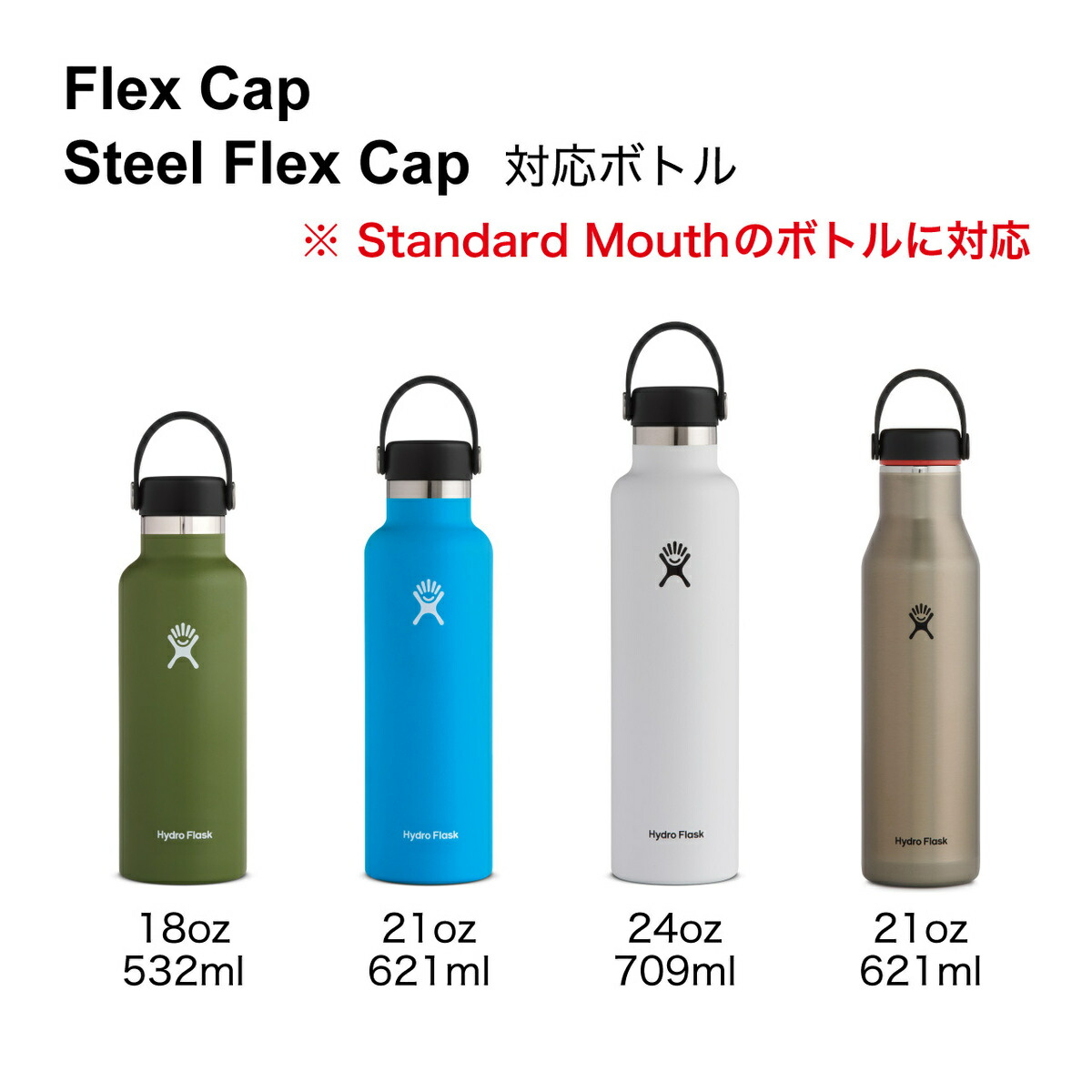 ハイドロフラスク Stainless Flex Steel Cap ステンレスキャップ Hydro Flask スタンダードマウス用 ボトルキャップ｜funning｜03