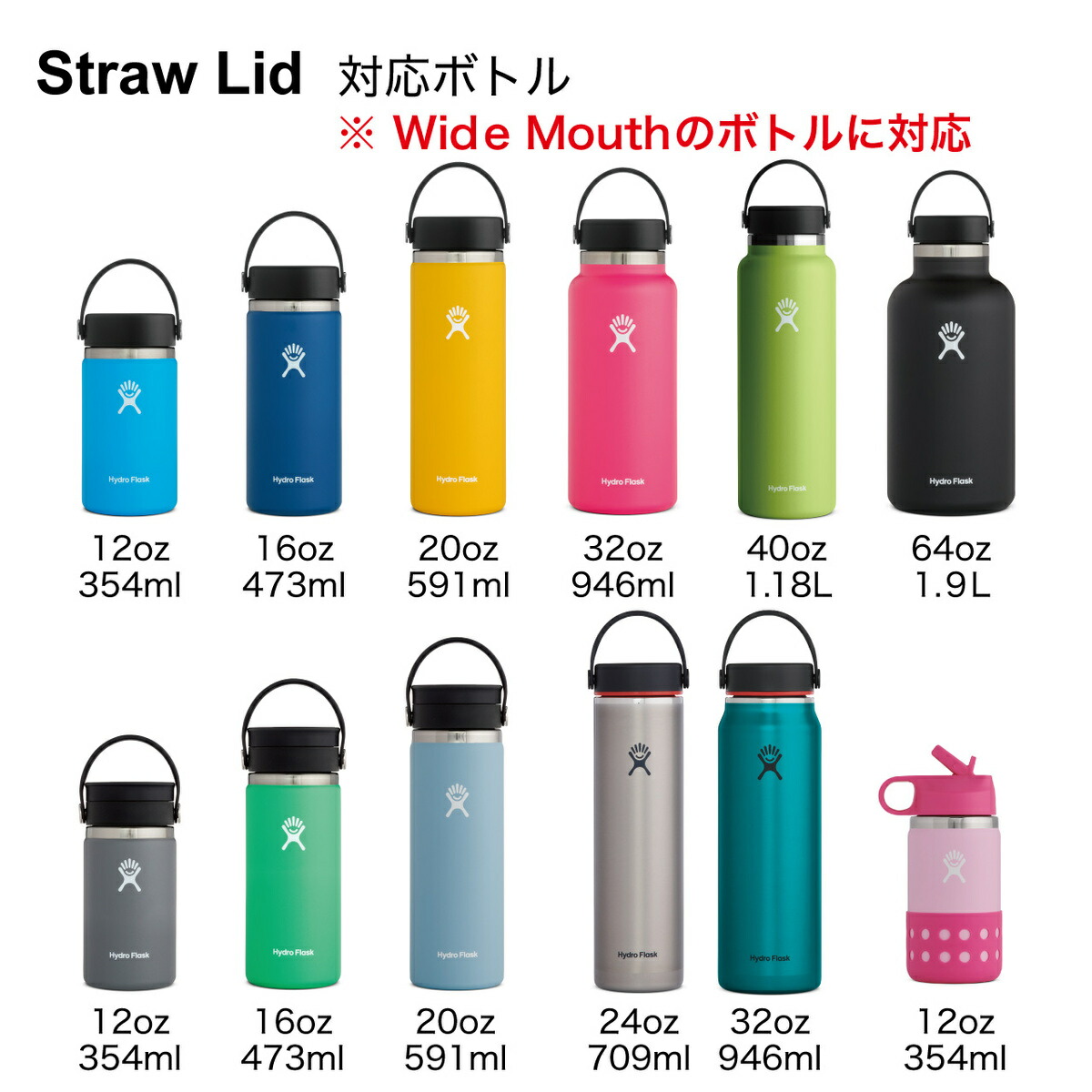 ハイドロフラスク Wide Flex Ghup Cap ワイド フレックス チャグキャップ ワイドマウスボトル専用 HydroFlask 保温 保冷 水筒｜funning｜08