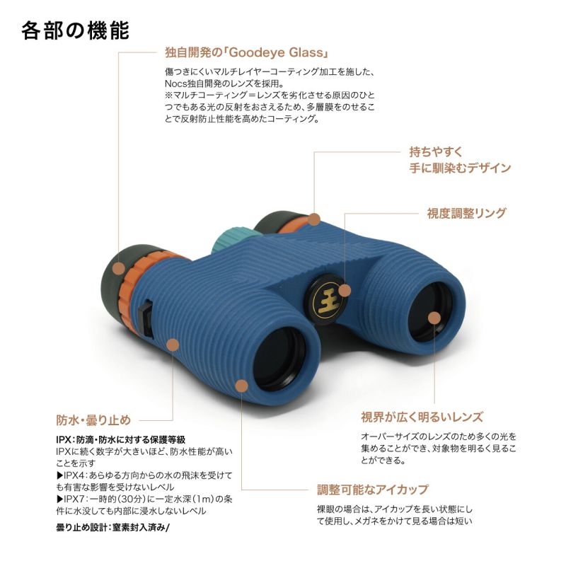 【Newカラー】ノックスプロヴィジョンズ Nocs Provisions 双眼鏡 8倍 防水 スタンダードイシュー 8×25 アウトドア キャンプ バ |  | 09