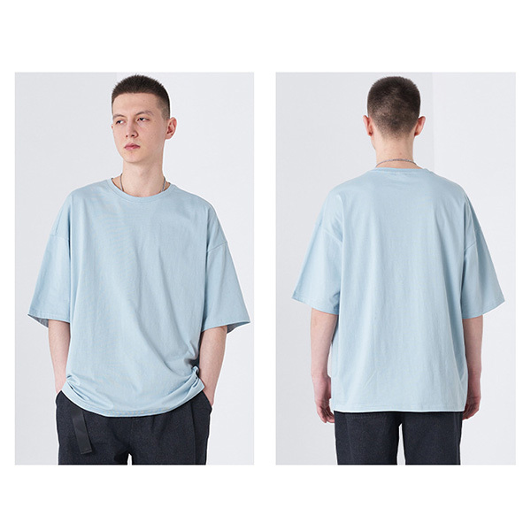 メンズ Tシャツ 無地Tシャツ シンプル 肩落ち カジュアル a1042 wh-01638.jpg