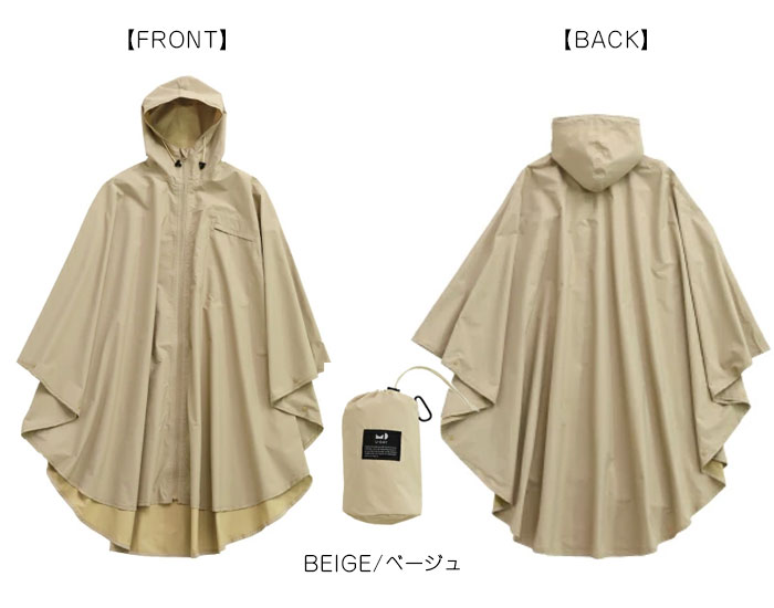 because（ビコーズ） ポンチョ レディース メンズ レインコート 男女