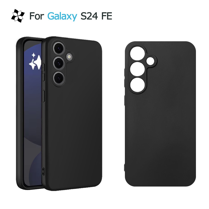 Galaxy S24FE ケース カバー 黒  ブラック 耐衝撃 マット ソフトケース TPU カバー ソフト ケース  スマホカバー | 
