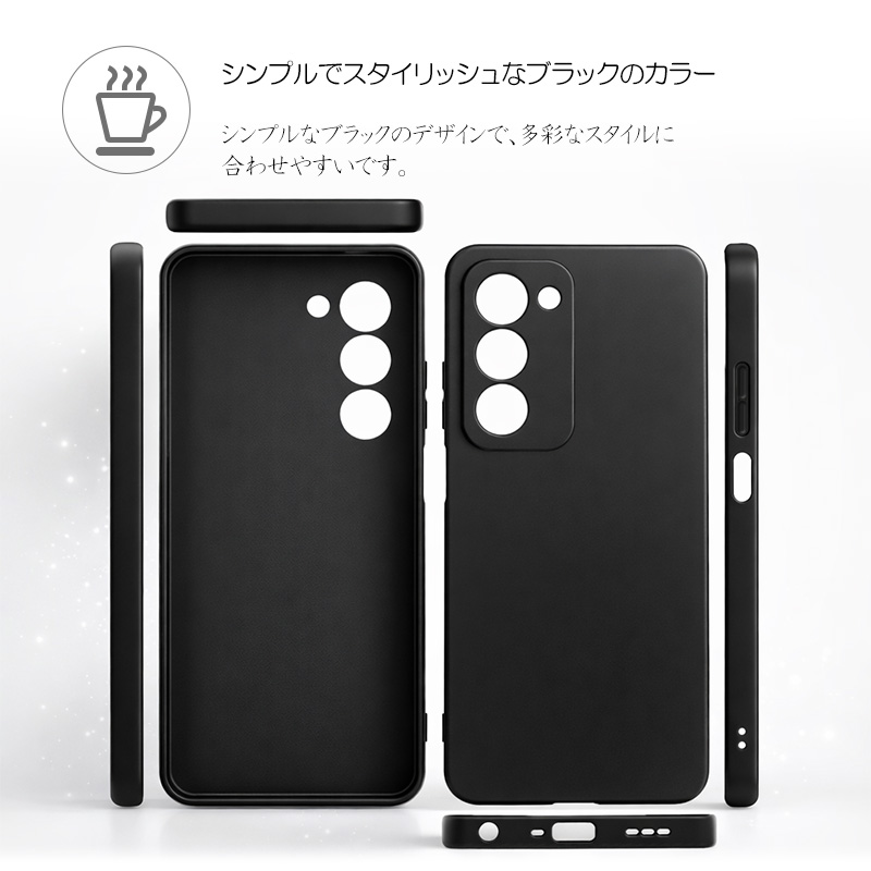 OPPO A5 5G ケース カバー 黒  ブラック 耐衝撃 マット ソフトケース TPU カバー ソフト ケース  スマホカバー |  | 01