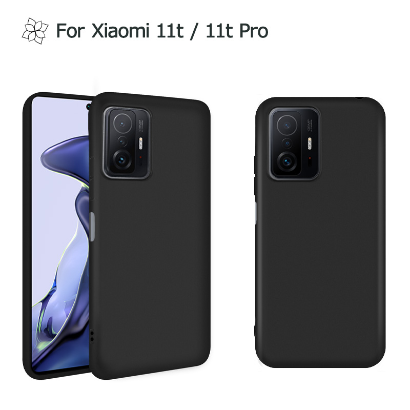 Xiaomi 11t ケース Pro カバー 黒 ブラック 耐衝撃 マット ソフト