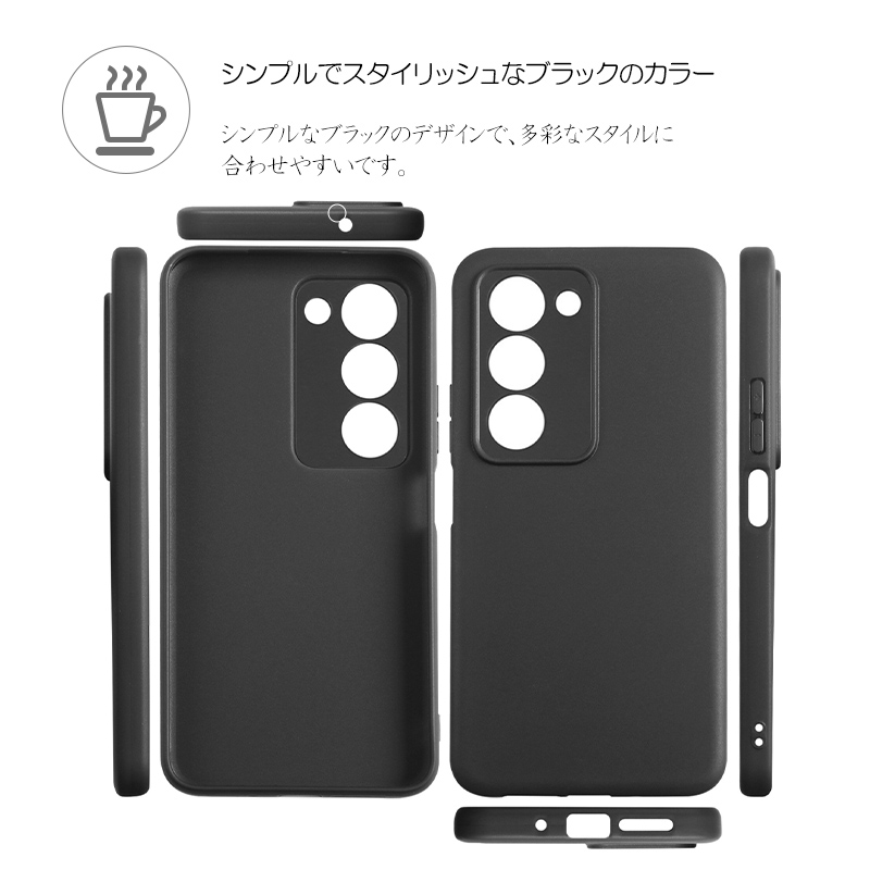Redmi 15 5G ケース カバー 黒 ブラック 耐衝撃 マット ソフトケース