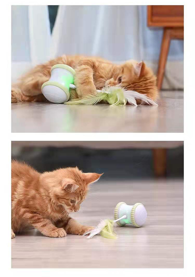 電動猫じゃらし 猫じゃらし 猫 おもちゃ 自動 ねこ キャットトイ キャットおもちゃ 電動 自動回転 一人遊び 羽のおもちゃ 猫用品 運動不足解消 ストレス解消 LEDライト付き 室内