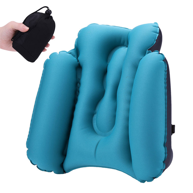 【手で押すだけで膨らむ】腰枕 椅子 腰 クッション 椅子 車 腰痛クッション 腰枕 携帯 腰痛 腰まくら 飛行機 背もたれ 腰痛 クッション エアー 車 旅行 |  | 03