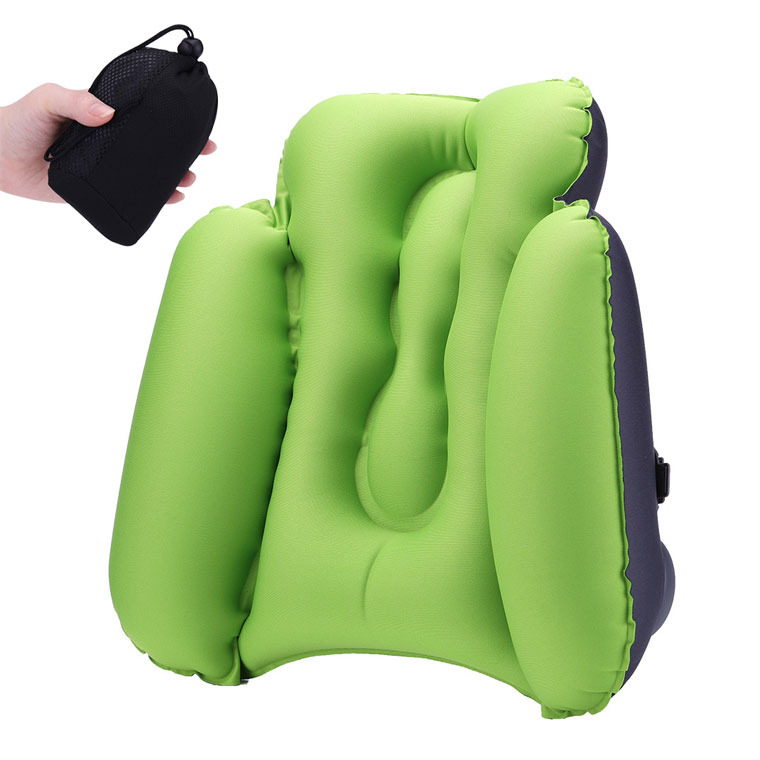 【手で押すだけで膨らむ】腰枕 椅子 腰 クッション 椅子 車 腰痛クッション 腰枕 携帯 腰痛 腰まくら 飛行機 背もたれ 腰痛 クッション エアー 車 旅行 |  | 04
