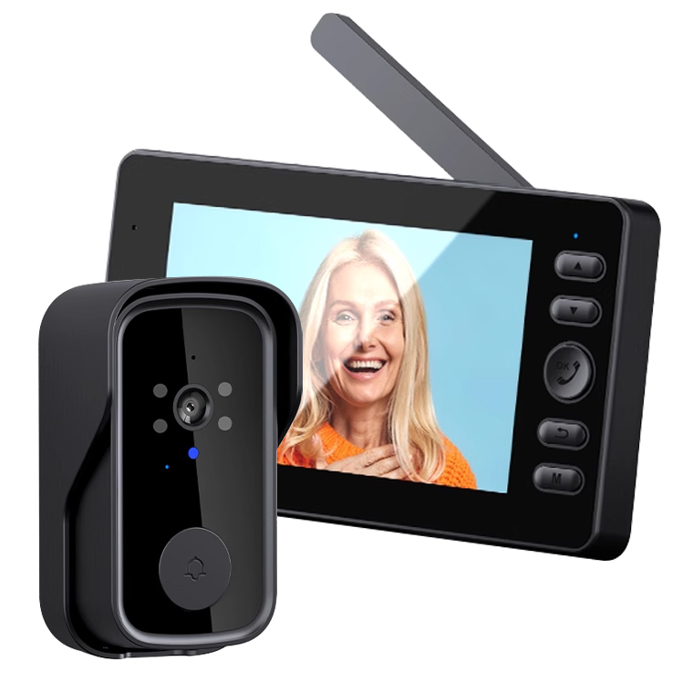 喚醒機能】インターホン カメラ付き 工事不要 ワイヤレス モニター付き