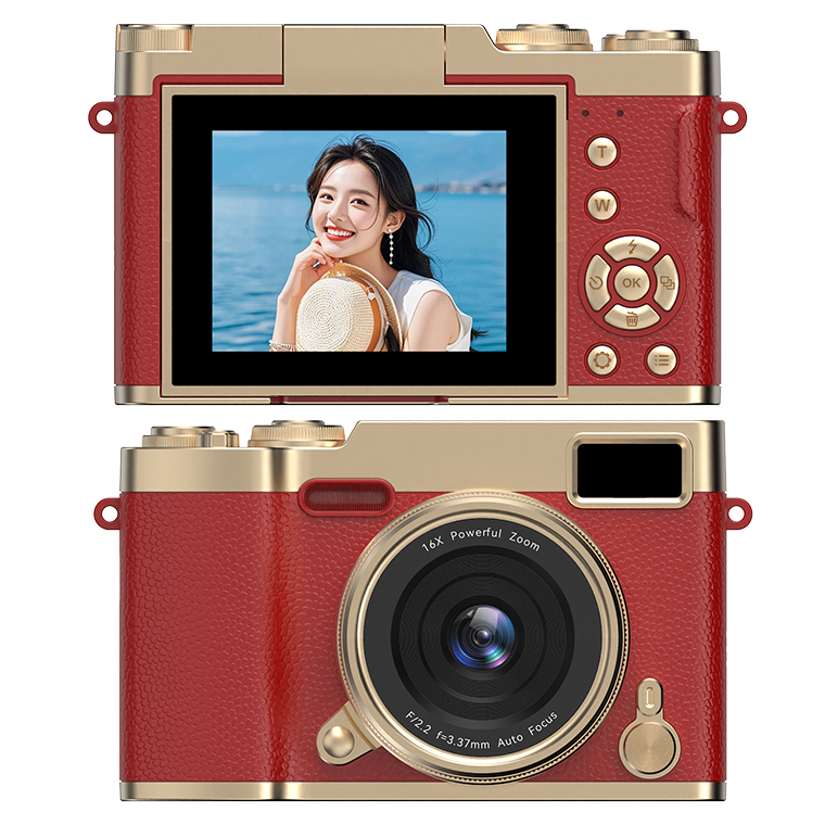 5Kレトロカメラ 680g 16倍ズーム 10%OFFクーポン デジタルカメラ 5K 7200w画素 高画質 16倍ズーム
