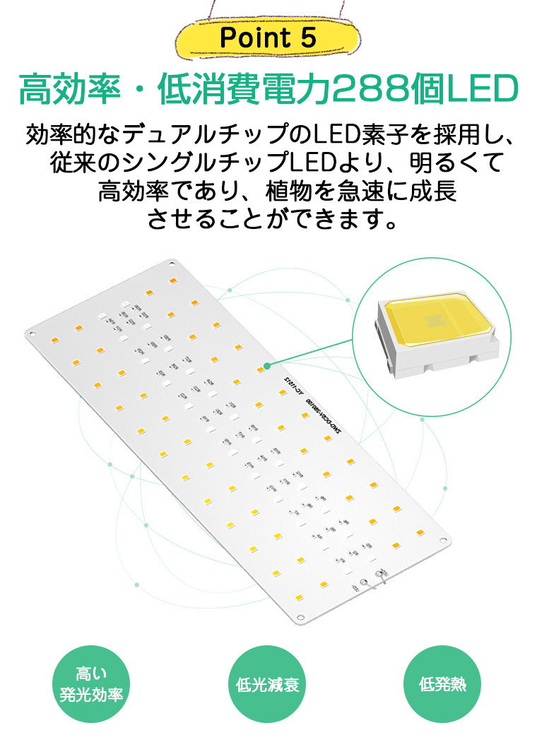植物育成ライト LED フルスペクトル タイマー機能付き パネル 4ヘッド式 288個 屋内 屋外用 観葉植物 多肉植物 植物育成ライト LED 育成ライト 植物ライト |  | 10