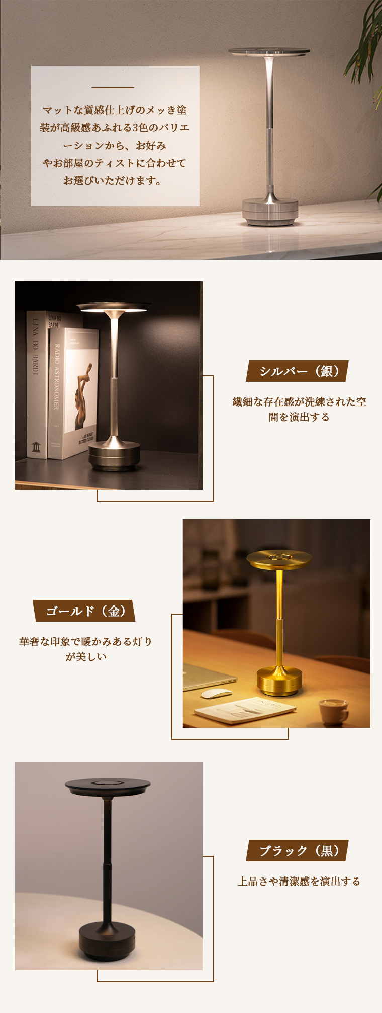 テーブルランプ おしゃれ 間接照明 レトロ コードレス 北欧 タッチ