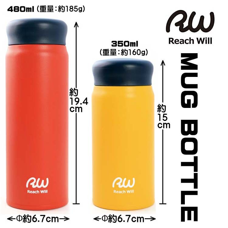 爆買 ステンレス製真空マグボトル 480ml マットRAB-(48MRDレッド/48MWH
