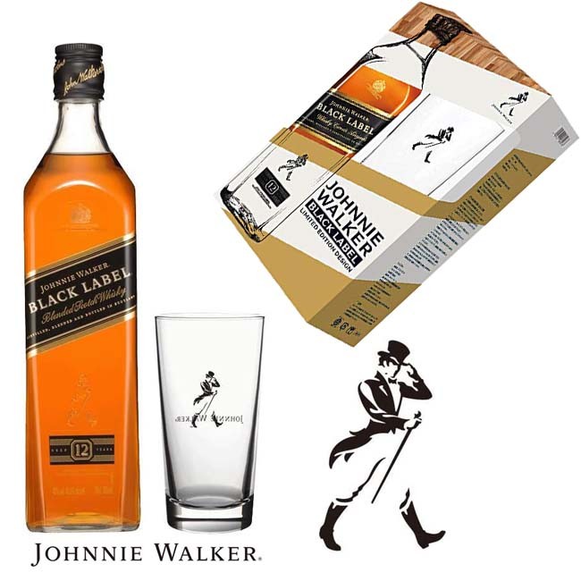 ジョニーウォーカー ブラックラベル12年 ギフトBox入り ウイスキー イギリス 700ml なくなり次第終了 オリジナルハイボールグラス付 おすすめ