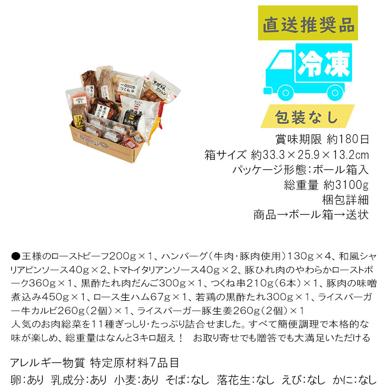 11種たっぷりグルメ福袋 福食料品 肉加工品の詳細画像1