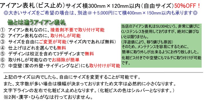 ステンレスアイアン表札の製作方法"