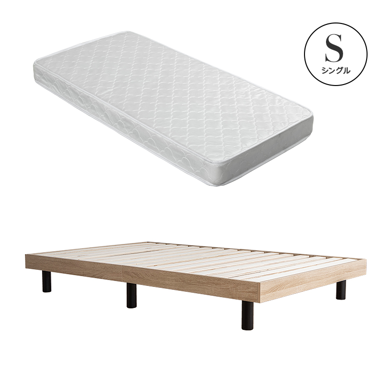 MINT すのこベッド ベッド マットレスセット シングル シングルベッド