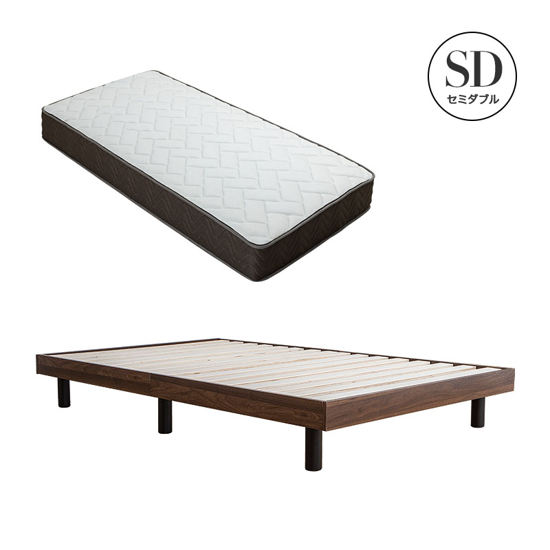MINT すのこベッド ベッド マットレスセット セミダブル セミダブル