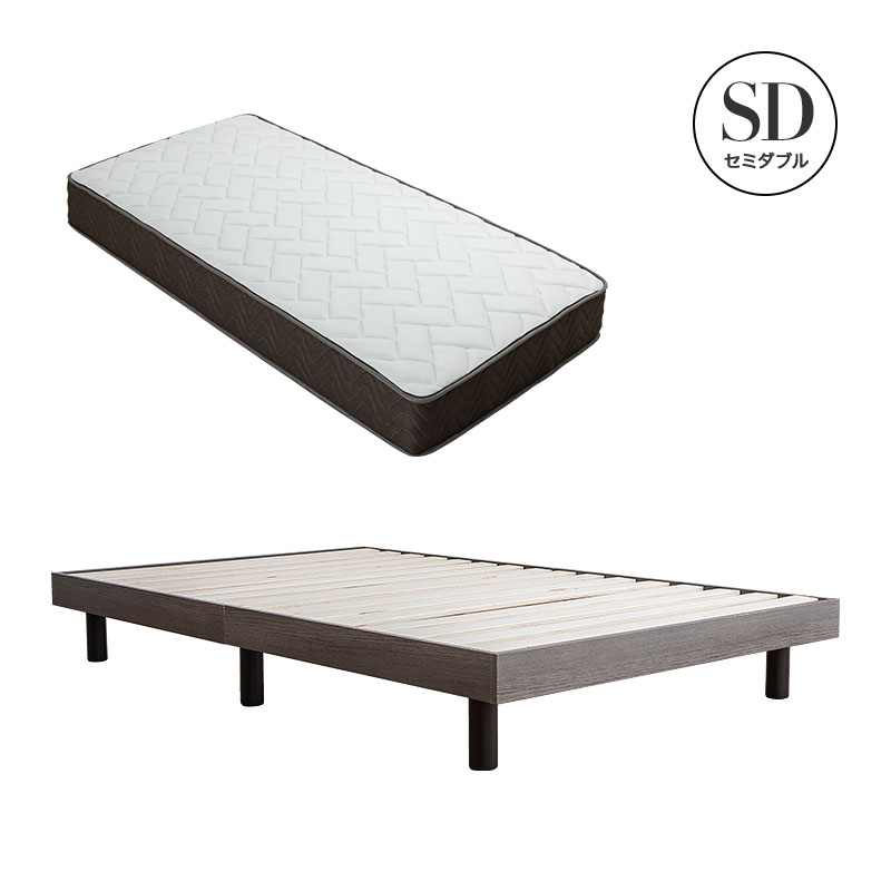 MINT すのこベッド ベッド マットレスセット セミダブル セミダブル