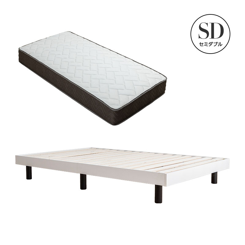 MINT すのこベッド ベッド マットレスセット セミダブル セミダブル