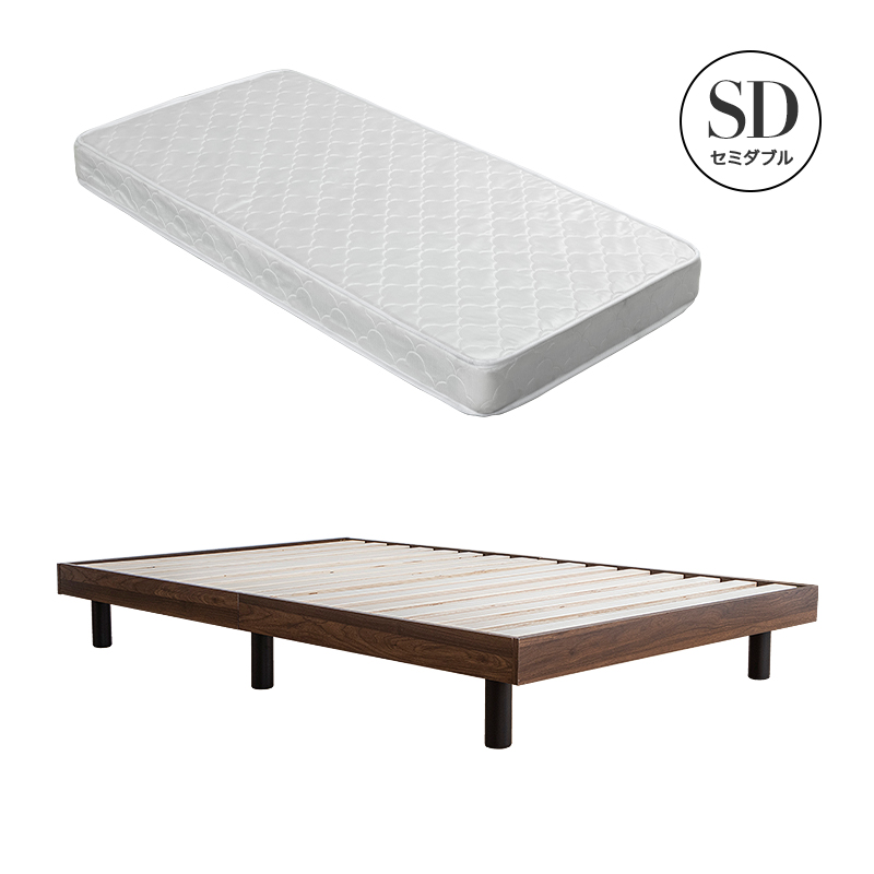 MINT すのこベッド ベッド マットレスセット セミダブル セミダブル