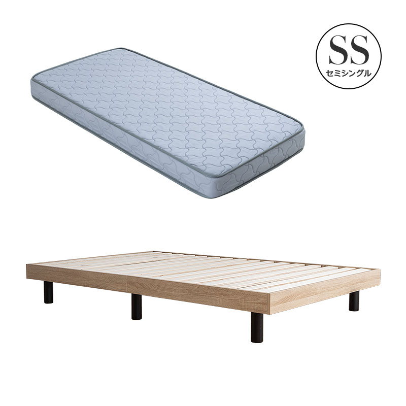 MINT すのこベッド ベッド マットレスセット セミシングル セミ