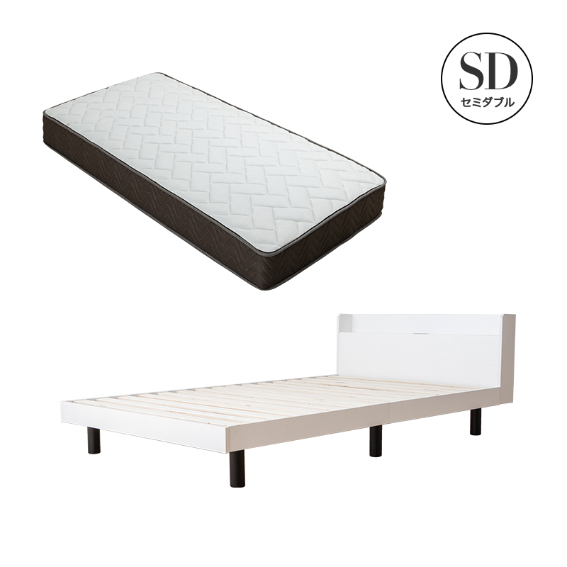 MINT すのこベッド セミダブル マットレスセット ベッドフレーム