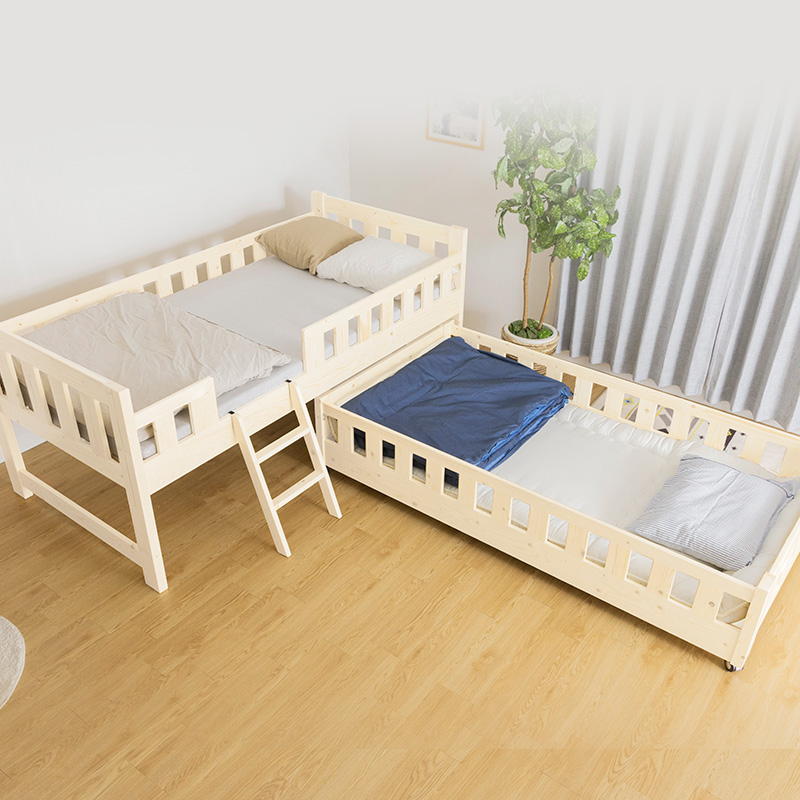 MINT 二段ベッド 2段ベッド 木製 親子ベッド ツインベッド 低