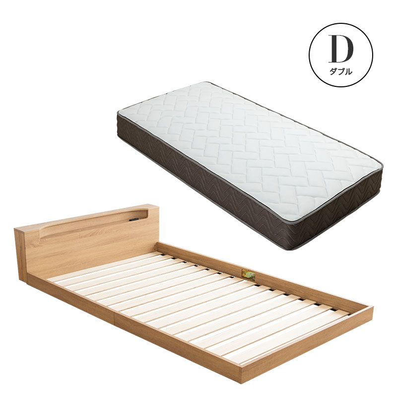rrシンプルフロアベッド llano (マットレスセット)ダブル rrシンプル
