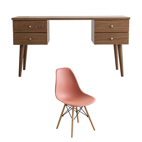 MINT デスク チェア セット パソコンデスク 木製 デスク＆チェア2点