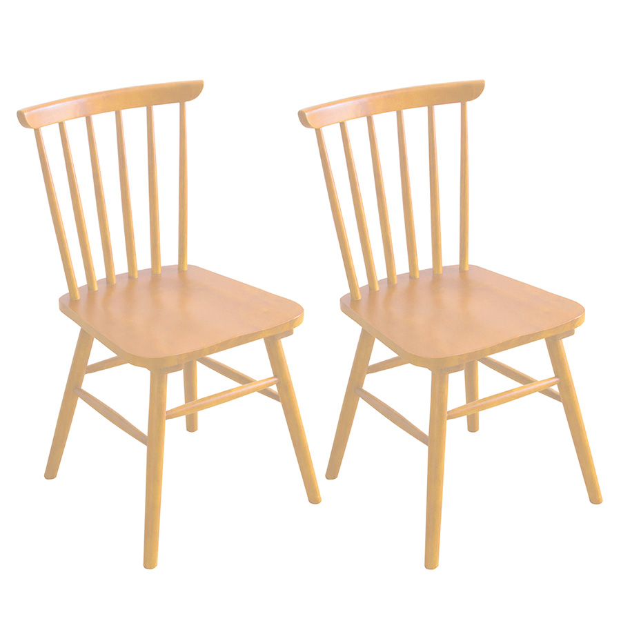 ウィンザーチェア ダイニングチェア 木製チェア 同色2脚セット ナチュラル ウォルナット ホワイト(B)椅子 イス アンティーク イギリス  ウォールナット
