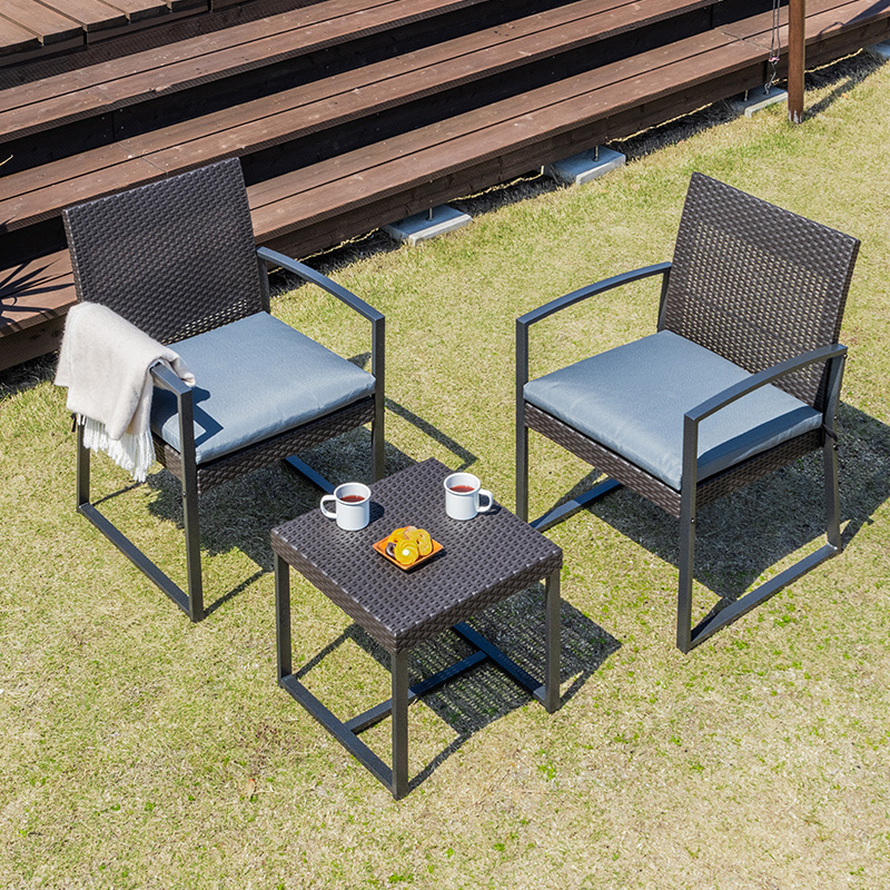 MINT ガーデンセット ガーデンファニチャー 3点セット ラタン調