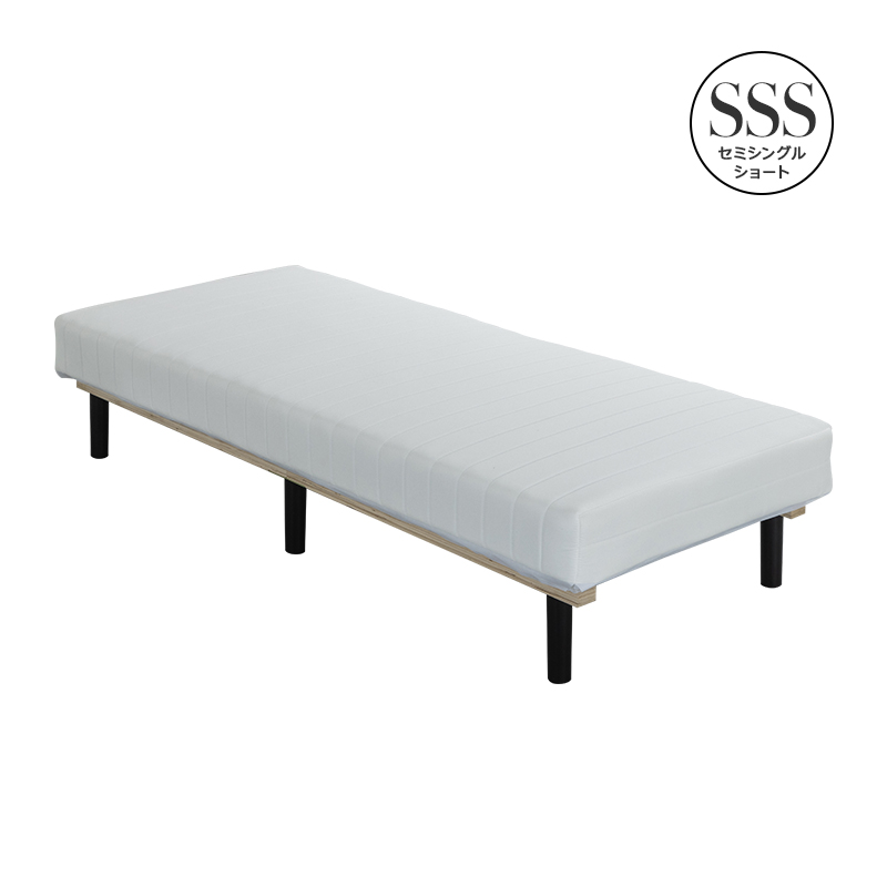Sボンネルコイルマットレスベッド◆一体型すのこコンパクト脚付きマットレス MINT 脚付きマットレス 脚付きベッド ボンネルコイルマットレス ベッド