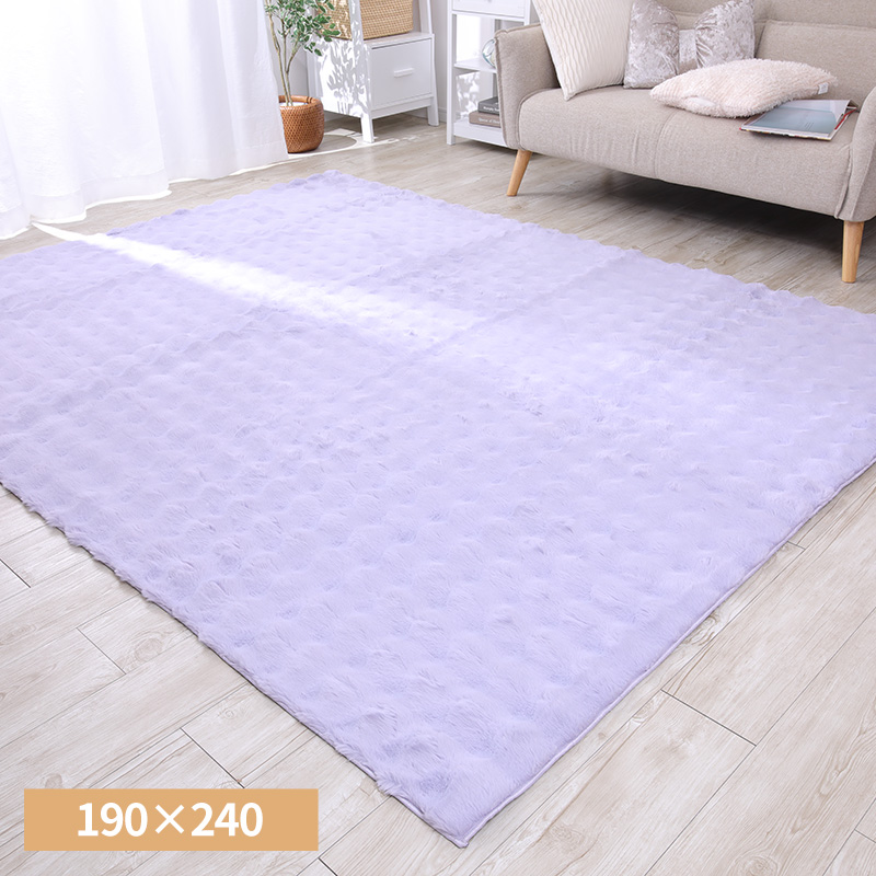 ラビットファー調ラグ ラグ ラグマット さらふわ フェイクファー