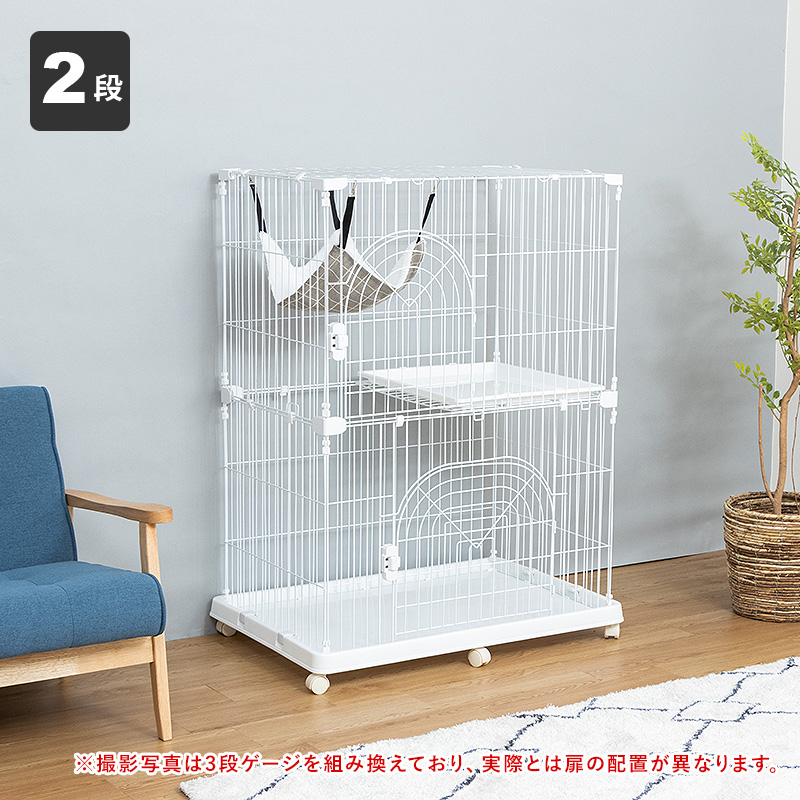 新品未使用 2段キャットケージ ブラック MINT（家具、インテリア） 猫 ケージ 2段 二段 ゲージ 3段