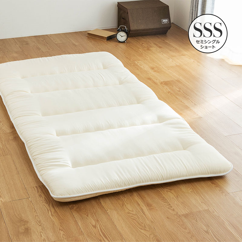MINT（家具、インテリア） 六つ折り 3層 国産 敷布団 セミシングル