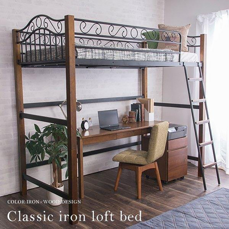 MINT クラシック調ロフトベッド ハイタイプベッド ロフト ベッド