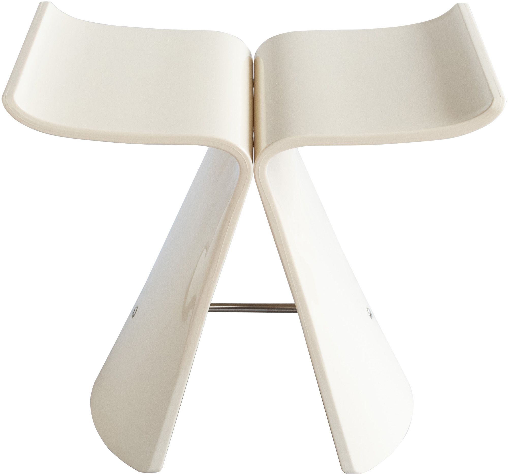 スツール ポリカーボネート 丈夫なスツール 2枚の羽根を合わせた蝶のようなデザイン きれいな椅子