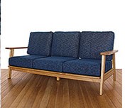 ソファ 組み立て式ソファ 3人掛けソファ モンド MONDO タモ無垢 可愛い