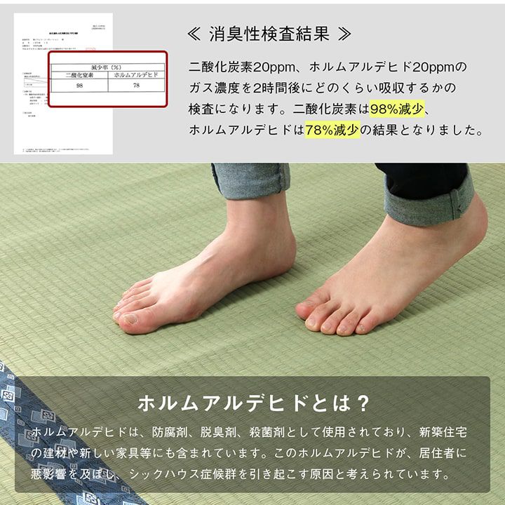 (タイムセール中) い草ラグ 夏用 江戸間4.5畳(261×261cm) 日本製 ござ 撥水