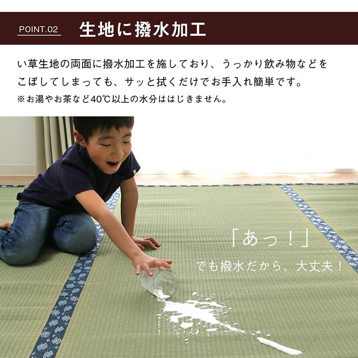 (タイムセール中) い草ラグ 夏用 江戸間4.5畳(261×261cm) 日本製 ござ 撥水