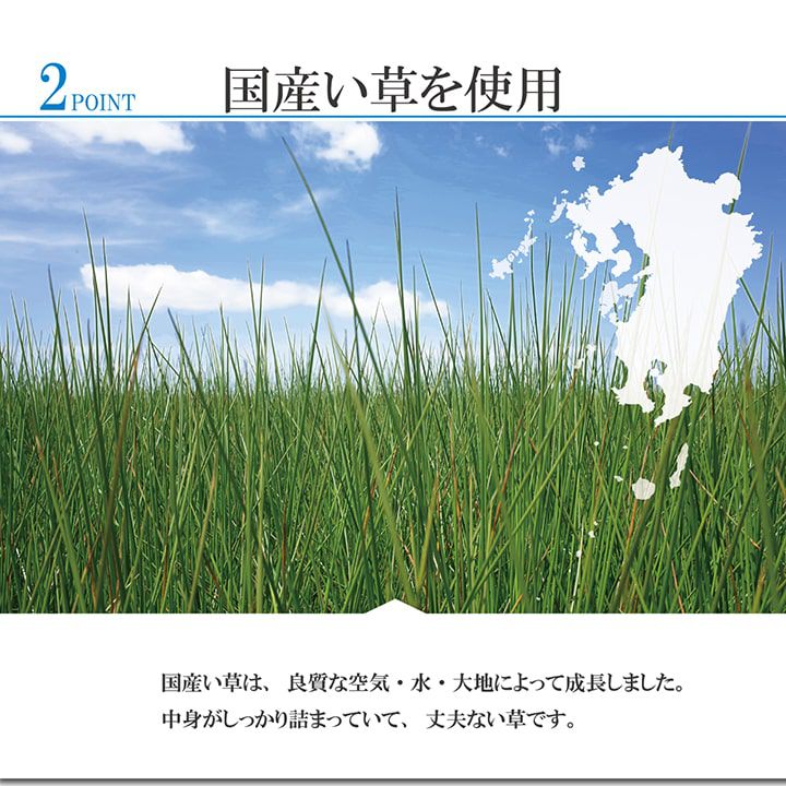 (タイムセール中) い草マット 夏用 191×191cm 正方形 日本製 制菌_4
