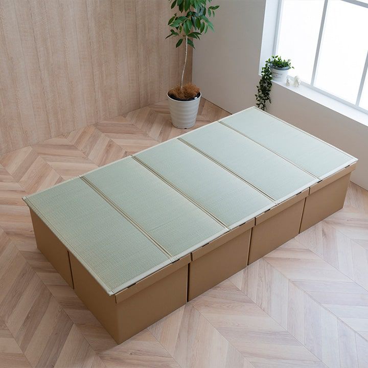 (SALE) 畳ベッド シングル ベッドフレームのみ約100×200cm ユニット畳 5連 小上がり｜furniturehappyhome｜02