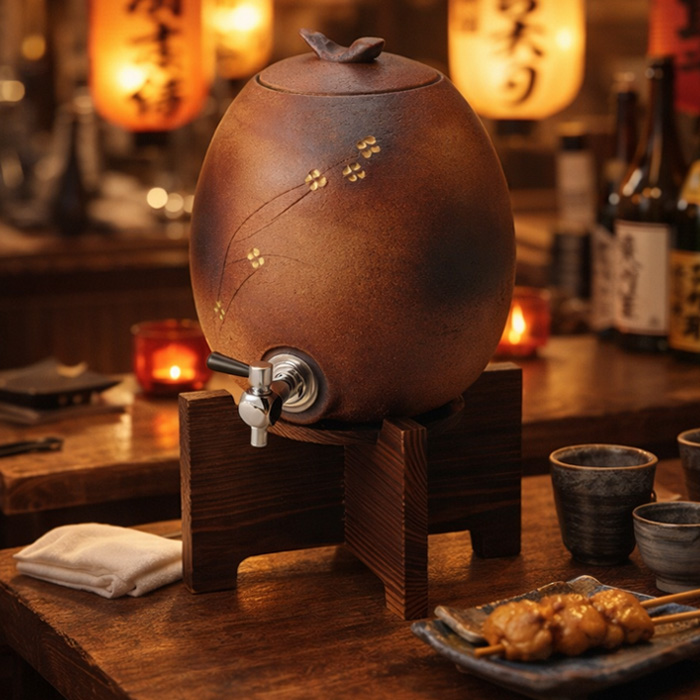 信楽焼 焼酎サーバー 陶器 3.0l 信楽焼 日本製 マイナスイオン 効果 お酒 焼酎